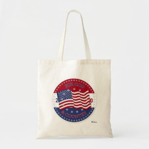 2020 For God and Country American Flag Tote Bag