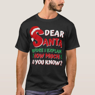 2020 Funny Christmas Shirts Kids Adults Santa I Ca