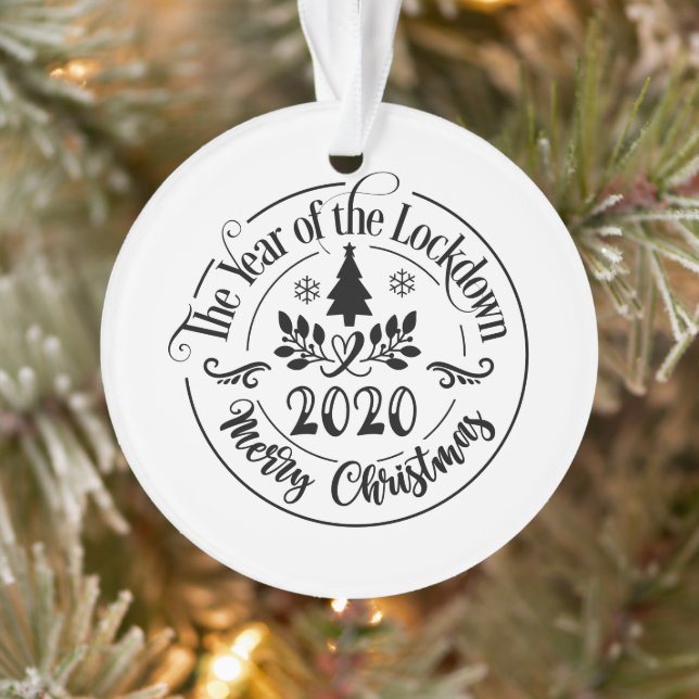 2020 Funny Festive Holiday Photo Christmas Ornament (Tree)