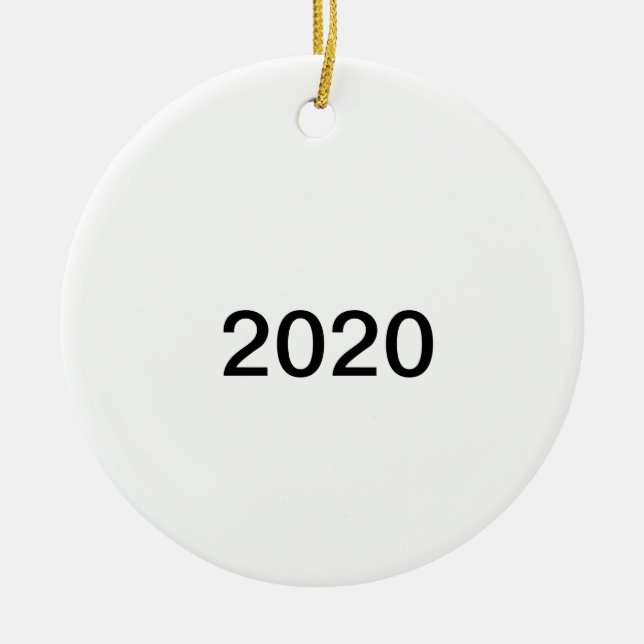 2020 Funny Simple Plain Nothing Covid Christmas Ceramic Ornament (Front)