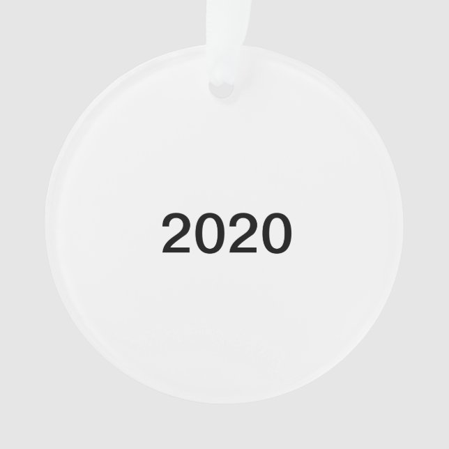 2020 Funny Simple Plain Nothing Covid Christmas Ornament (Front)