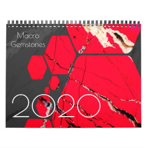 2020 Gemstone Crystal Rock Pattern Design Calendar