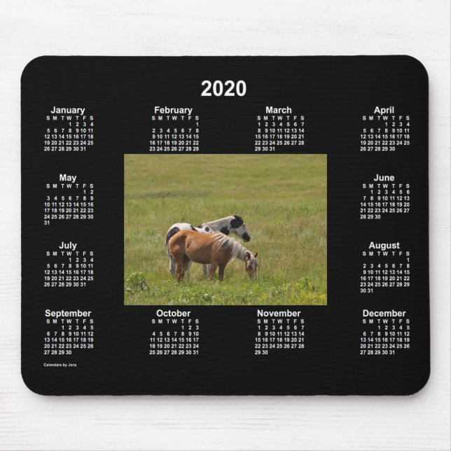 2020 Horse Calendar by Janz Mouse Pad (Front)