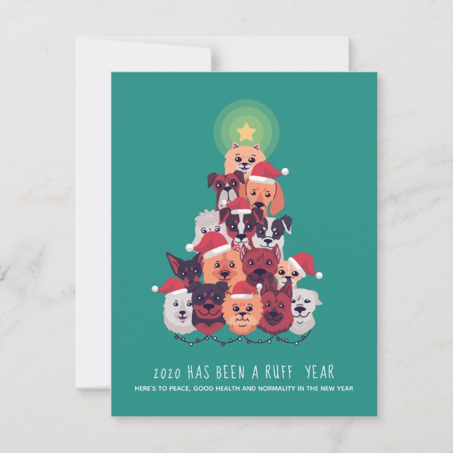2020 It's been a RUFF Year DOG Christmas Tree (Front)