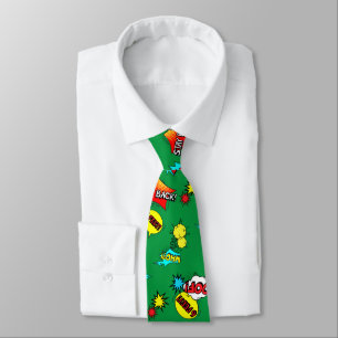 2020 Keepsake Comic Super Hero Stay Back Green Tie
