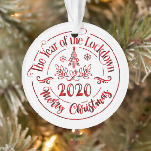 2020 Lockdown Christmas Photo Ornament