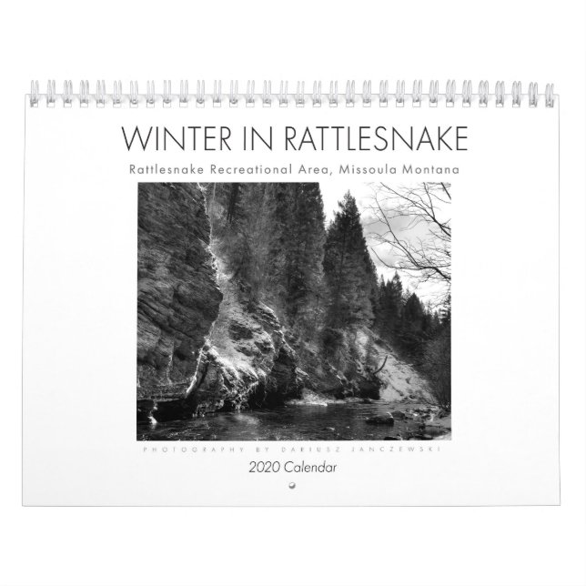 2020 Missoula's Rattlesnake in Winter Calendar (Cover)