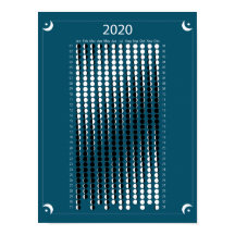 2020 Moon Calendar - Blue