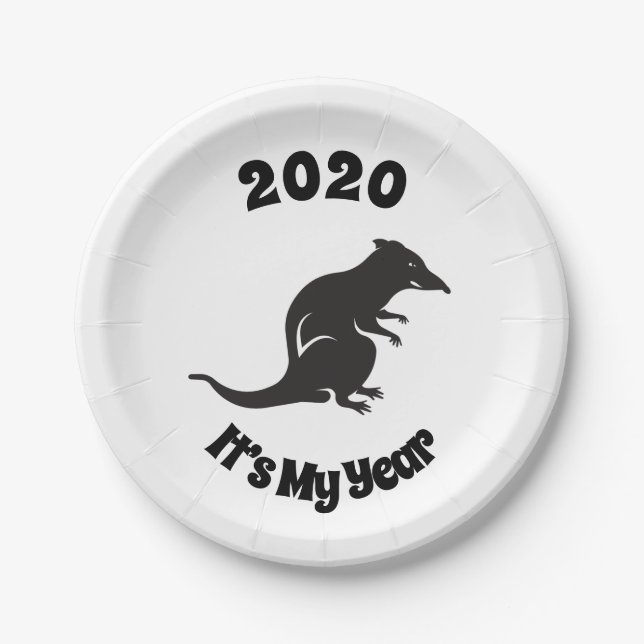 2020 My Rat Year Paper Plate (Front)