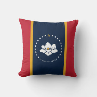 2020 New Mississippi In God We Trust State Flag Cushion