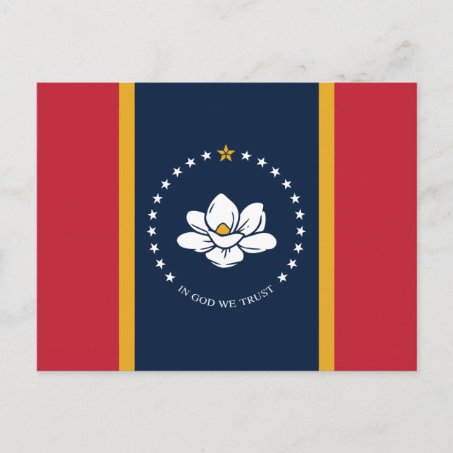 2020 New Mississippi In God We Trust State Flag Postcard (Front)