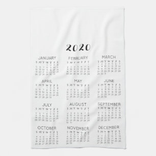 2020 Personalised Photo Calendar DIY Tea Towel