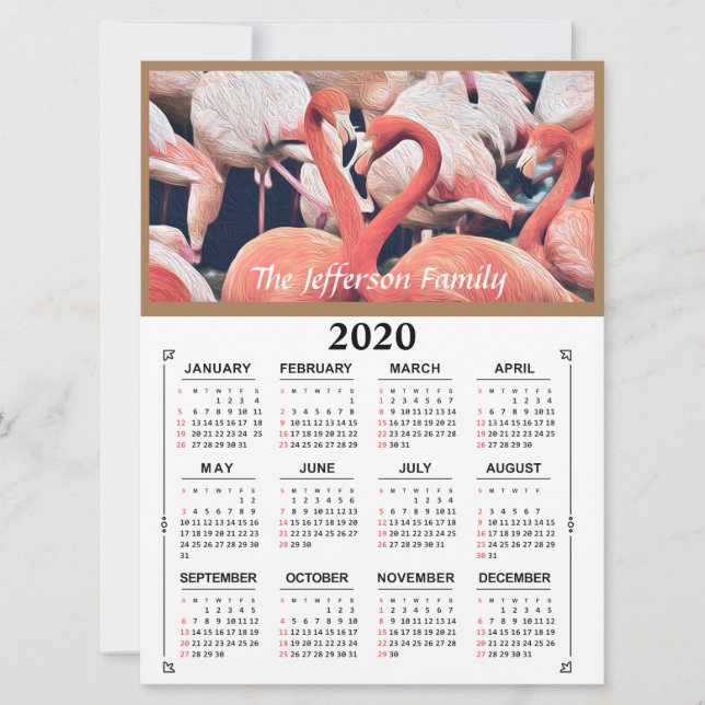 2020 Photo Custom Personalise Calendar (Front)
