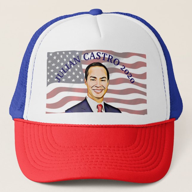 2020 Presidential Election Julian Castro Support Trucker Hat (Front)