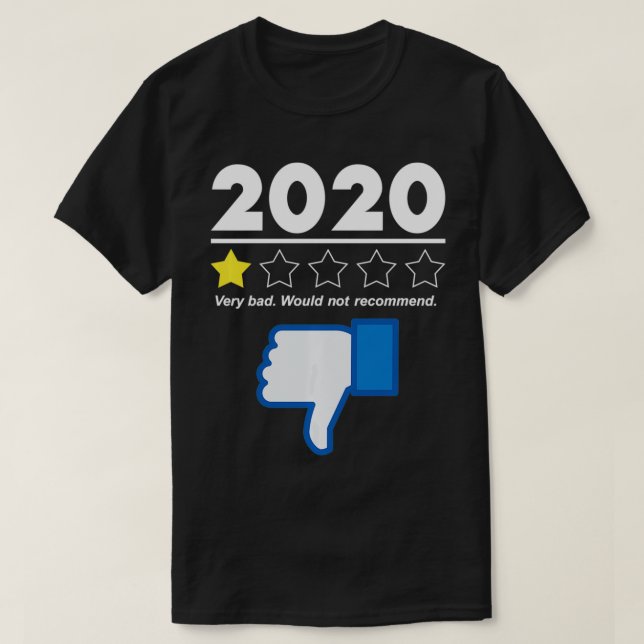 2020 Review Very Bad Would Not Recommend 1 Star Ra T-Shirt (Design Front)
