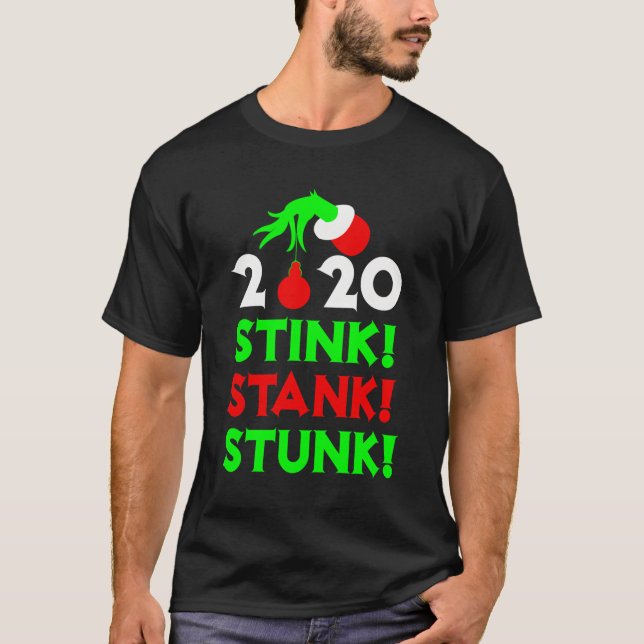 2020 Stink Stank Stunk Christmas Pyjamas T-Shirt (Front)