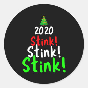 2020 Stink Stank Stunk Matching Family Christmas  Classic Round Sticker
