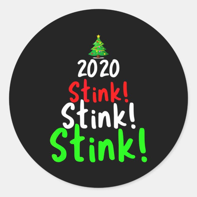 2020 Stink Stank Stunk Matching Family Christmas  Classic Round Sticker (Front)