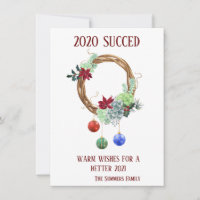2020 Succed Succulent Funny Covid Holiday