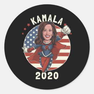 2020 Superhero Vote Kamala Harris Joe Biden Presid Classic Round Sticker