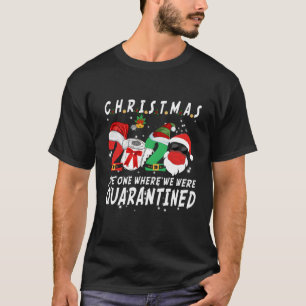 2020 The One Where We Were Quarantined Santa Mask  T-Shirt