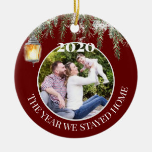 2020 The year we Stayed Home Covid Photo Ceramic Ornament