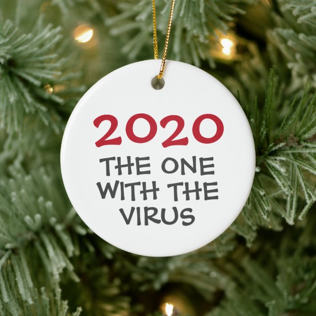 2020 the year with the virus Christmas ornament (Tree)