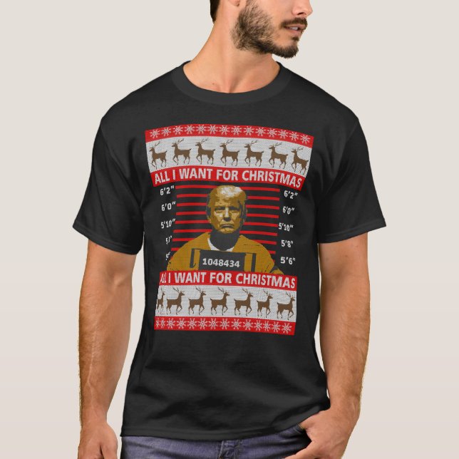 2020 Trump in Prison Ugly Christmas Sweater Long S (Front)