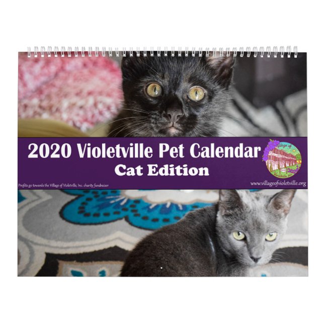 2020 Violetville Pet Calendar ~ Cat Edition (Cover)