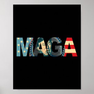 2020 Voted Maga American Flag Retro Vintage Gift  Poster