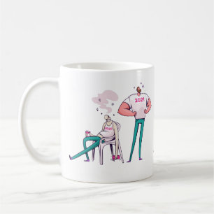 2020 vs 2021 funny coffee mug