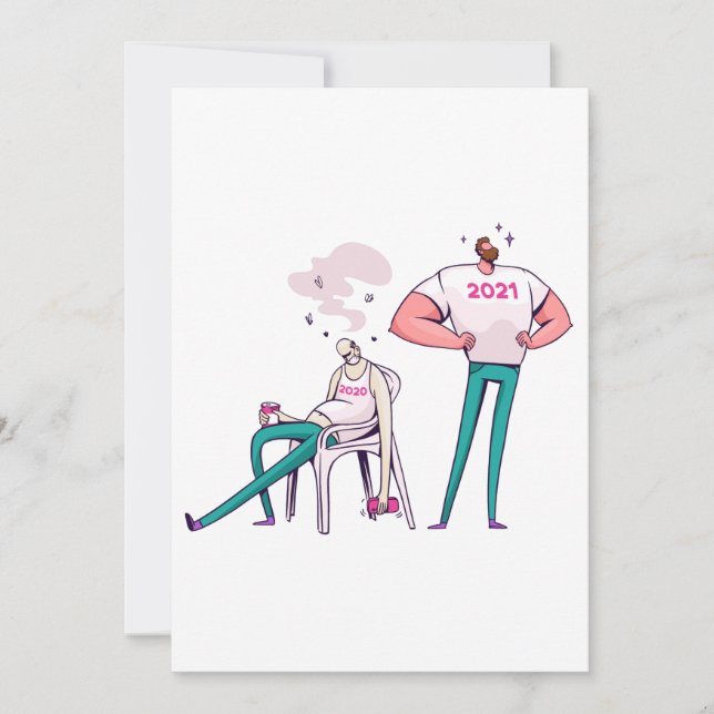 2020 vs 2021 funny invitation (Front)