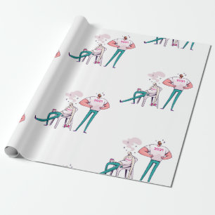2020 vs 2021 funny wrapping paper