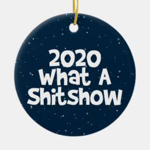2020 What A Shitshow, toilet paper tree Ceramic Ornament