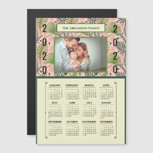 2020 Year Botanical Calendar Personalise Magnet