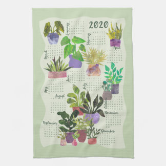 2020 Year House Plants Indoor Plants Tea Towel