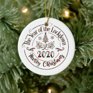 2020 Year of the Lockdown Christmas Ceramic Ornament