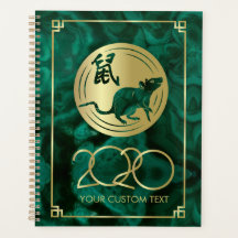 2020 Year of The Rat - Malachite and Gold