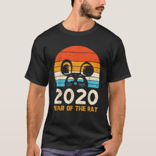 2020 Year of The Rat Retro Cute Lunar Chinese New T-Shirt