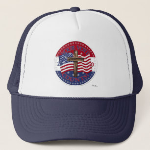 2020 Your Vote Counts Cross And American Flag Trucker Hat