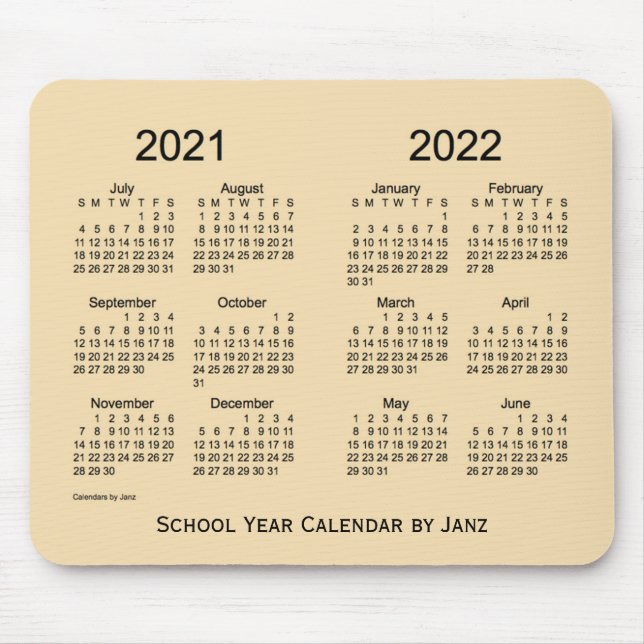 2021-2022 School Year Wheat Calendar by Janz Mouse Pad (Front)