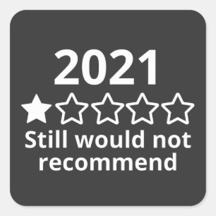 2021 (2)2021 One Star Rating Square Sticker