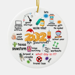 2021 a Year to Remember Funny Keepsake Ceramic Ornament