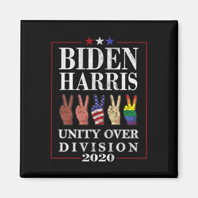 2021 Biden Harris Unity Over Division Gift  Magnet (Front)