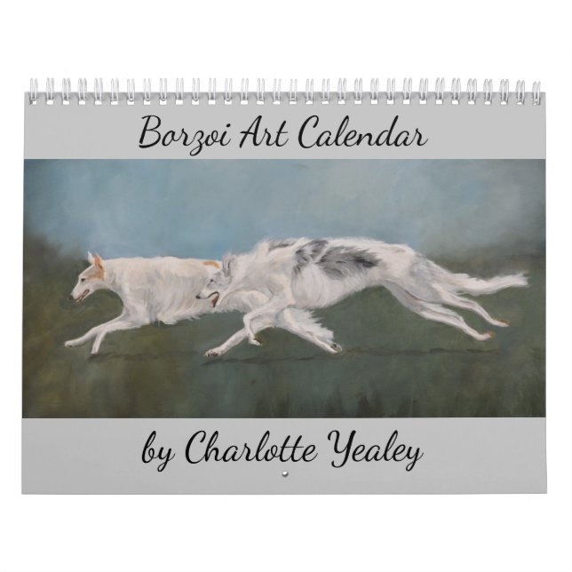 2021 Borzoi Art Calendar by Charlotte Yealey (Cover)