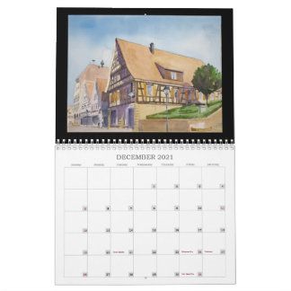 2021 Calendar, "A Year of Watercolor Paintings" Calendar