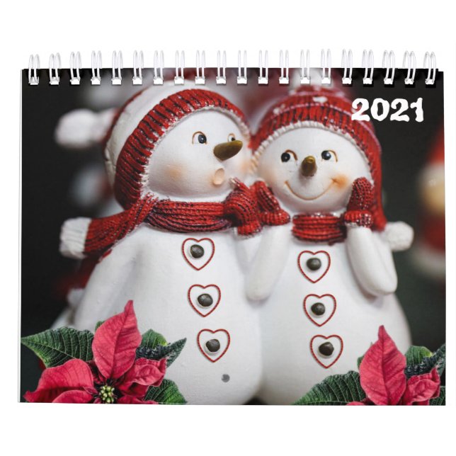 2021 Calendar Christmas Snowman (Back)