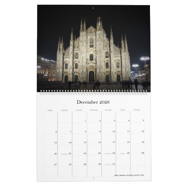 2021 Calendar - Italy (Dec 2026)