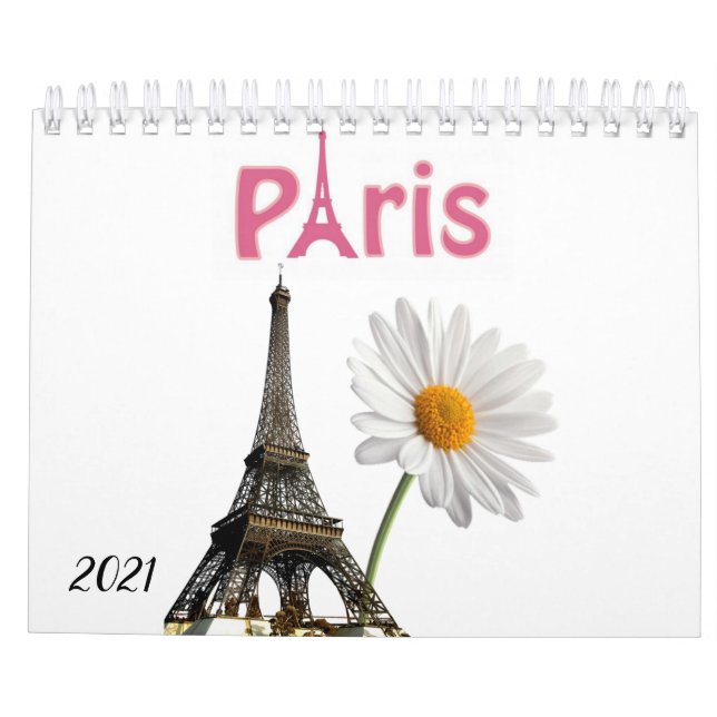 2021 Calendar Paris, France (Back)