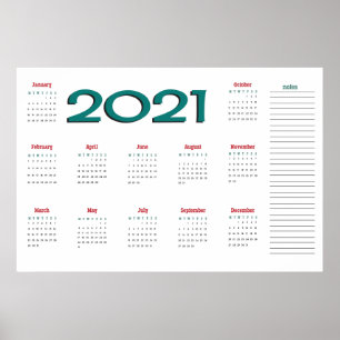 2021 calendar poster